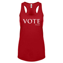 Vote -Plato Womens Racerback Tank Top