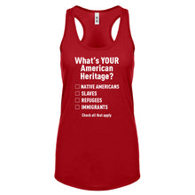 What's Your Heritage? Womens Racerback Tank Top