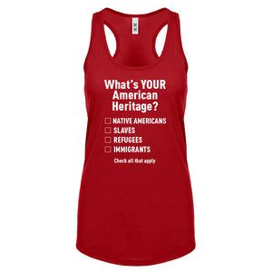 What's Your Heritage? Womens Racerback Tank Top
