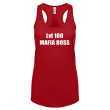 Lvl 100 Mafia Boss Womens Racerback Tank Top