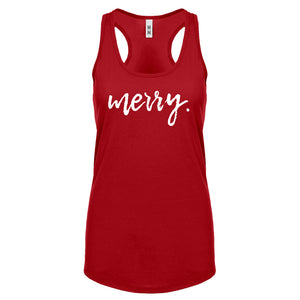 Merry. Womens Racerback Tank Top