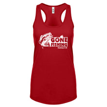 Racerback Gone Fishin Womens Tank Top