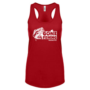 Racerback Gone Fishin Womens Tank Top