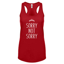 Racerback Sorry Not Sorry Womens Tank Top