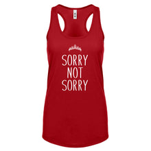 Racerback Sorry Not Sorry Womens Tank Top