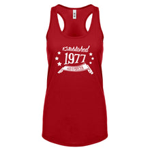 Racerback Established 1977 Womens Tank Top