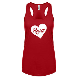 Racerback Resist Heart Womens Tank Top