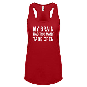 Racerback Too Many Tabs Open Womens Tank Top