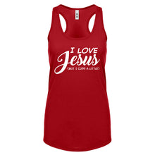 Racerback I Love Jesus but I Cuss a Little Womens Tank Top