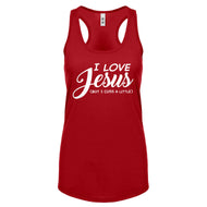 Racerback I Love Jesus but I Cuss a Little Womens Tank Top