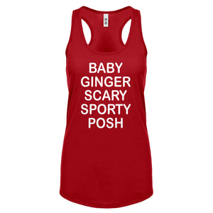 Racerback Spice Names Womens Tank Top