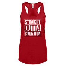 Straight Outta Civilization Womens Racerback Tank Top