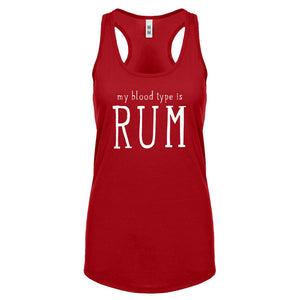 My Blood Type is Rum Womens Racerback Tank Top