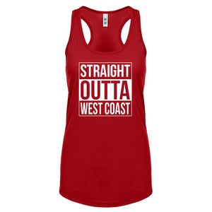 Straight Outta West Coast Womens Racerback Tank Top