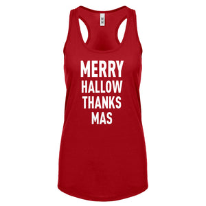 Racerback Merry Hallow Thanks Mas Womens Tank Top