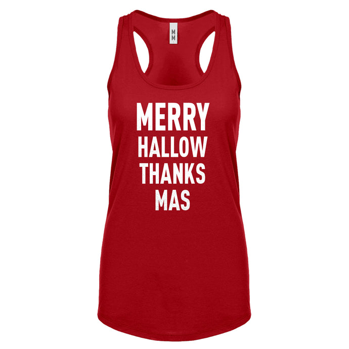 Racerback Merry Hallow Thanks Mas Womens Tank Top
