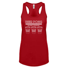 Racerback Beer Pong National Champions Womens Tank Top