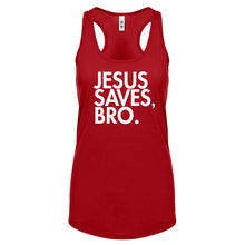 Racerback Jesus Saves Bro Womens Tank Top