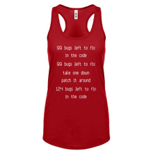 Racerback 99 Bugs in the Code Womens Tank Top