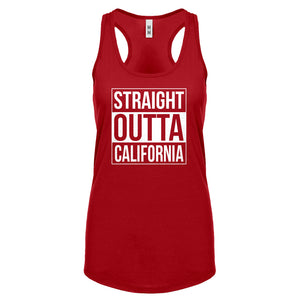 Straight Outta California Womens Racerback Tank Top