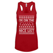 Racerback Im on the Nice List Womens Tank Top