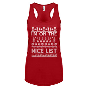 Racerback Im on the Nice List Womens Tank Top