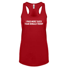 I PAID MORE TAXES THAN DONALD TRUMP Womens Racerback Tank Top