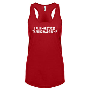 I PAID MORE TAXES THAN DONALD TRUMP Womens Racerback Tank Top
