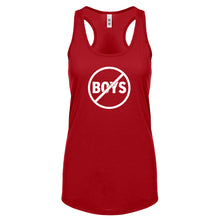 No Boys Womens Racerback Tank Top