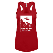 I Want to Believe Womens Racerback Tank Top