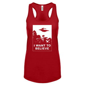 I Want to Believe Womens Racerback Tank Top