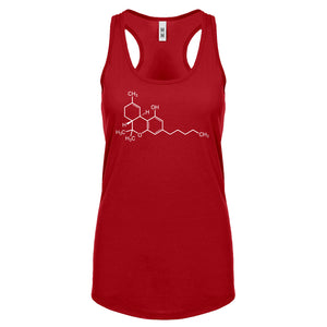 Racerback THC Molecule Womens Tank Top