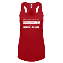 Don't Confuse Your Search Womens Racerback Tank Top