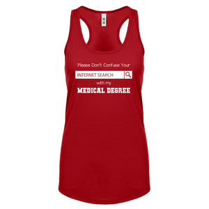 Don't Confuse Your Search Womens Racerback Tank Top
