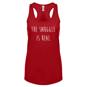 The Snuggle is Real Womens Racerback Tank Top