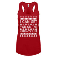 Racerback I can get you on the Naughty List Womens Tank Top