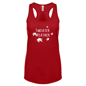 Sweater Weather Womens Racerback Tank Top