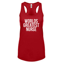Racerback Worlds Greatest Nurse Womens Tank Top