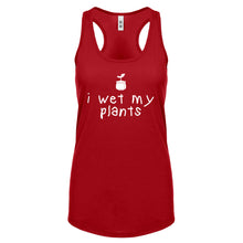 Racerback I Wet My Plants Womens Tank Top