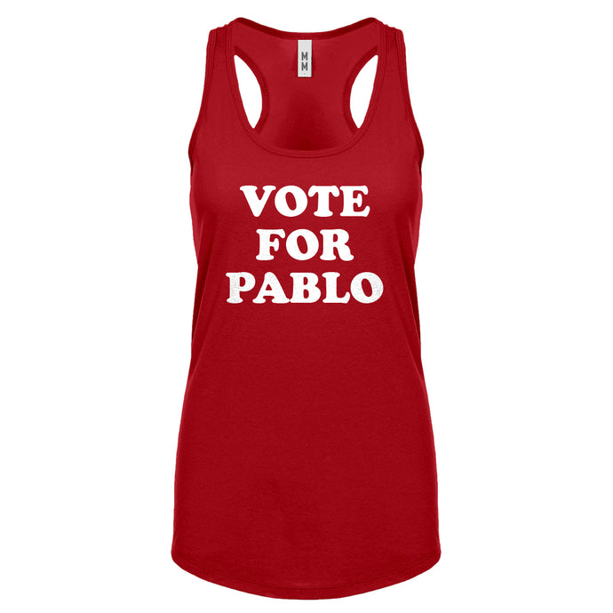 Racerback Vote for Pablo Womens Tank Top