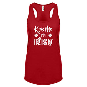 Racerback Kiss Me I'm Irish Womens Tank Top
