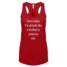 Racerback Sorry ladies Womens Tank Top