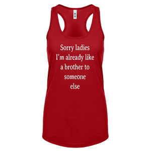 Racerback Sorry ladies Womens Tank Top