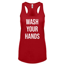 WASH YOUR HANDS Womens Racerback Tank Top