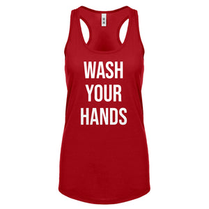 WASH YOUR HANDS Womens Racerback Tank Top