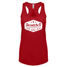 Racerback She Wants the D Womens Tank Top