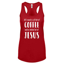 Lil Bit Coffee Whole Lotta Jesus Womens Racerback Tank Top