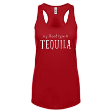My Blood Type is Tequila Womens Racerback Tank Top