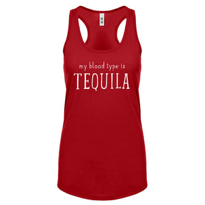 My Blood Type is Tequila Womens Racerback Tank Top