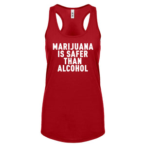 Racerback Marijuana is Safer Womens Tank Top